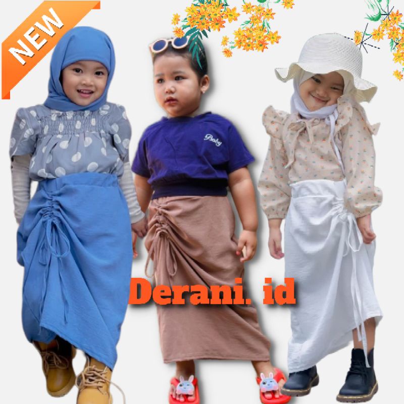 Rok serut anak usia 1-6 tahun (COD) Material cringkle airflow