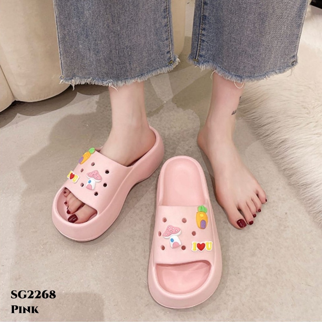 WYN SANDAL WEDGES MUSHROOM CARROT SG2268