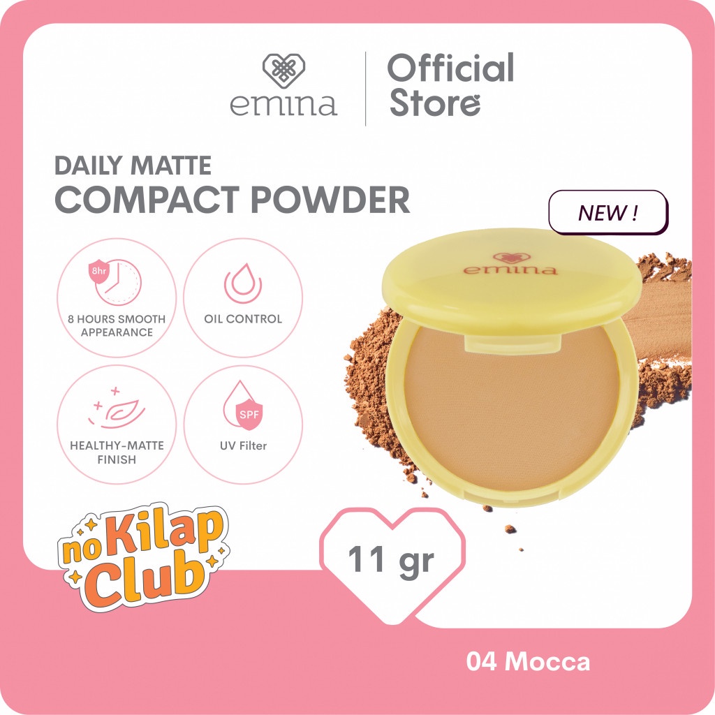 ✨ AKU MURAH ✨ Emina Daily Matte Compact Powder 11 g / Bedak Padat Matte SERIES