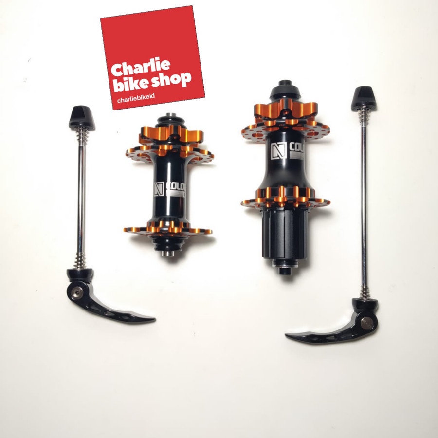 HUB 28/28H NAUTILUS CNC COLOR CUT DISC 100/135 QR - HUB DISC BRAKE SIX BOLTS QR 28 Hole