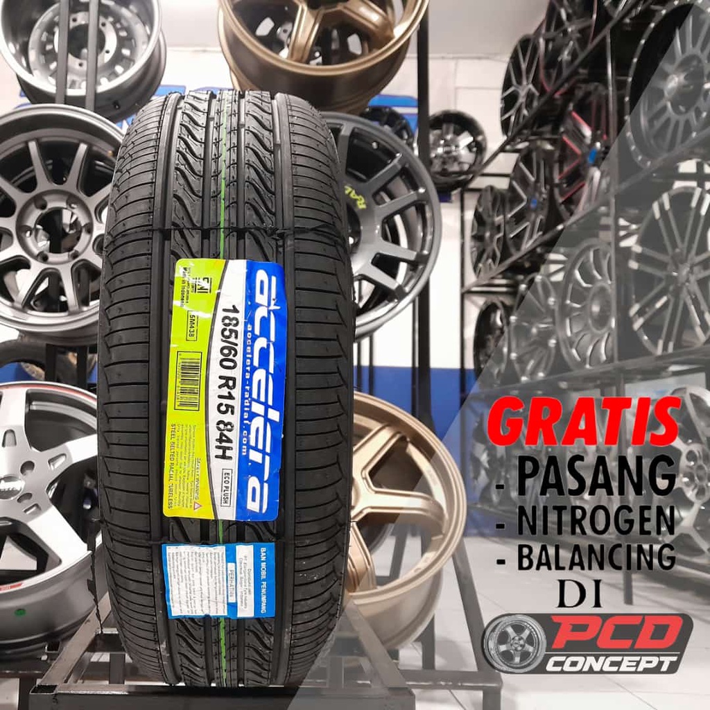 BAN MOBIL R15 STANDAR YARIS SPLASH TUBLES 185/60 R15 ACCELERA ECOPLUSH / 185 60 RING 15