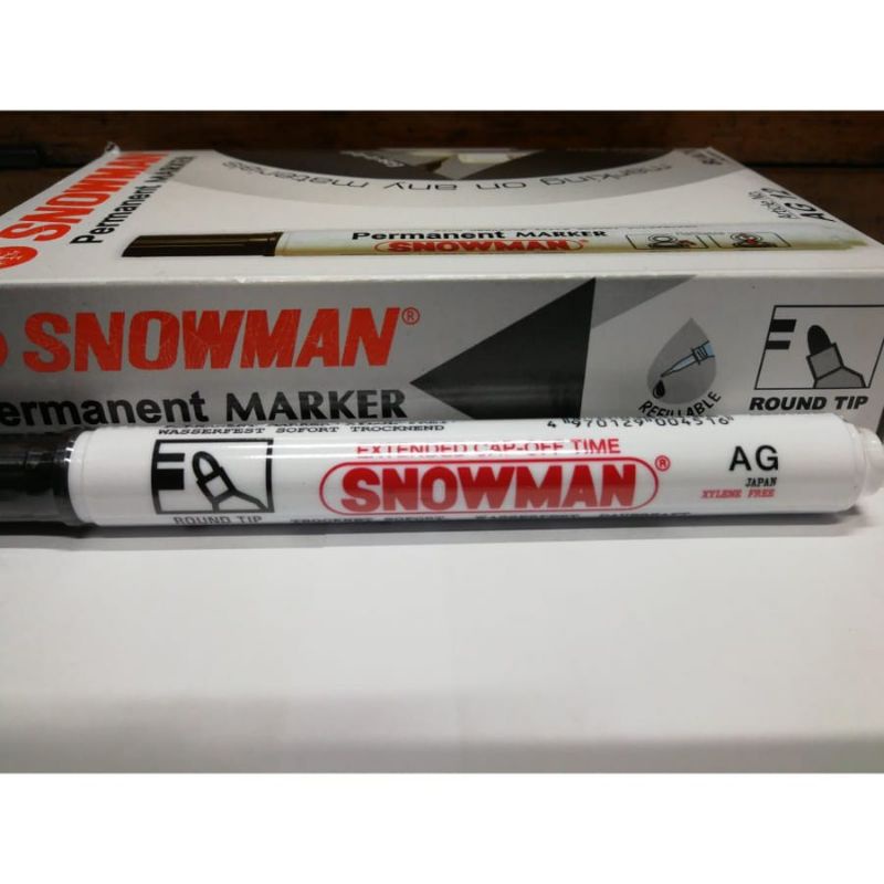 MURAH!! SPIDOL SNOWMAN PERMANEN AG12 ISI 12 PCS