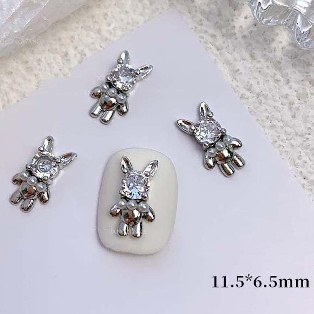 Mxbeauty Kartun Hiasan Kuku Fashion Nail Art Perhiasan Zirkon Hati Pesona Kuku Manikur Aksesoris