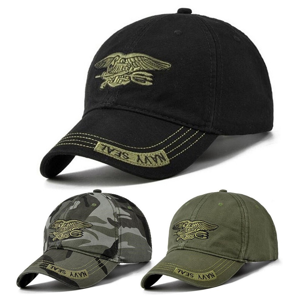 Topi Baseball Adjustable Gaya Militer Untuk Unisex