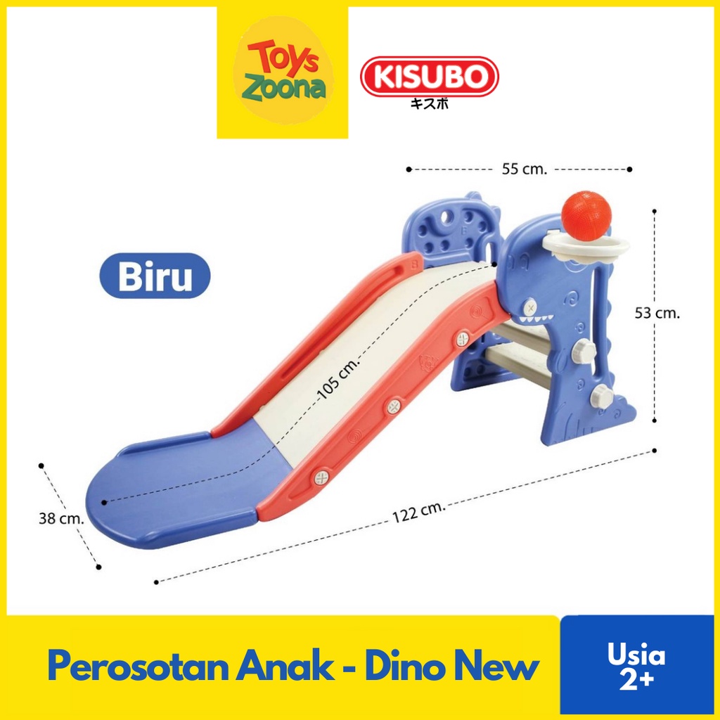 ToysZoona Perosotan Dino Kepala Gedhe (Dino New) / Perosotan Dino Lipat / Foldable Dino Slides / Perosotan Kisubo / Perosotan / Mainan Perosotan / Mainan Dino / Slider Dino New