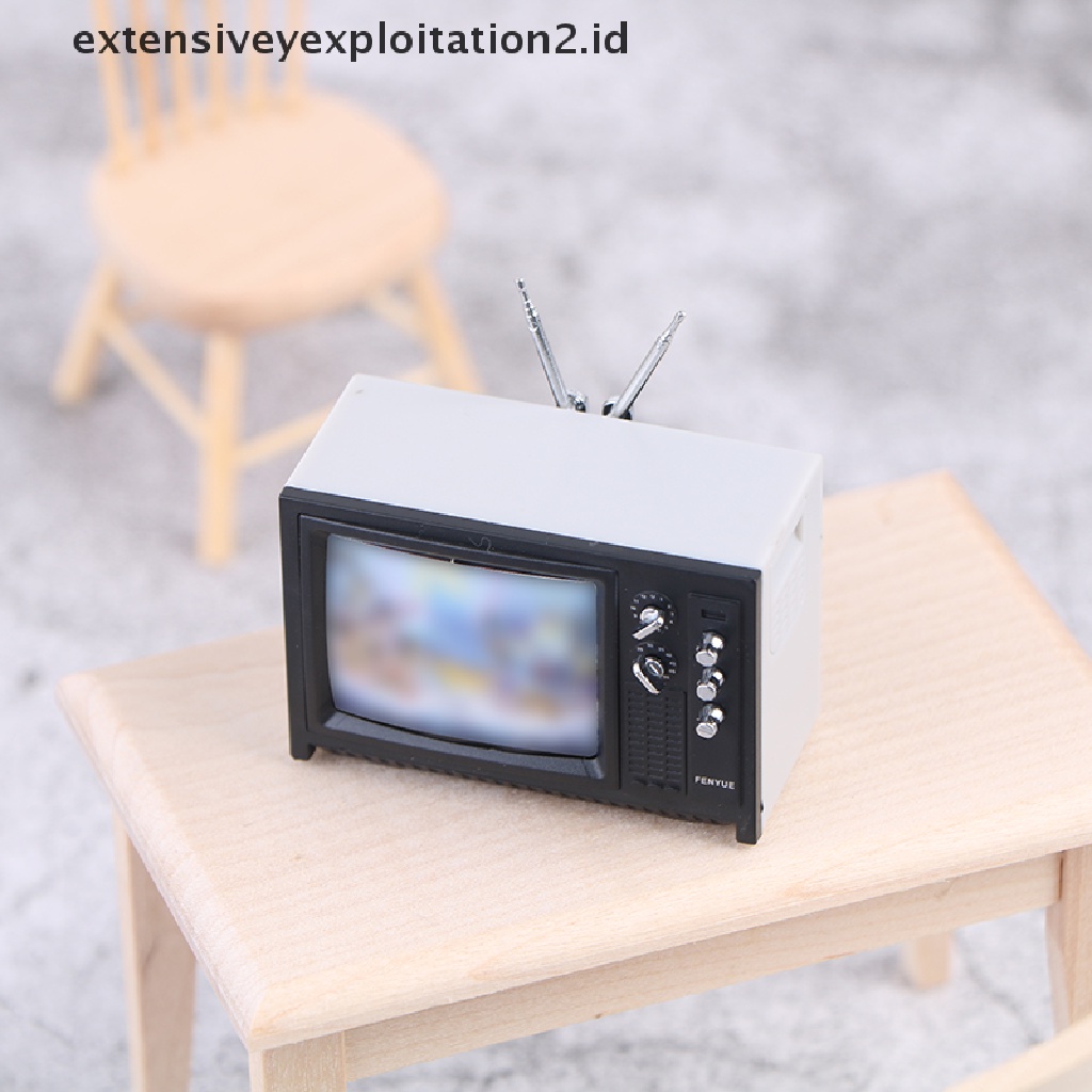 Mainan Miniatur TV retro Untuk Dekorasi Rumah Boneka