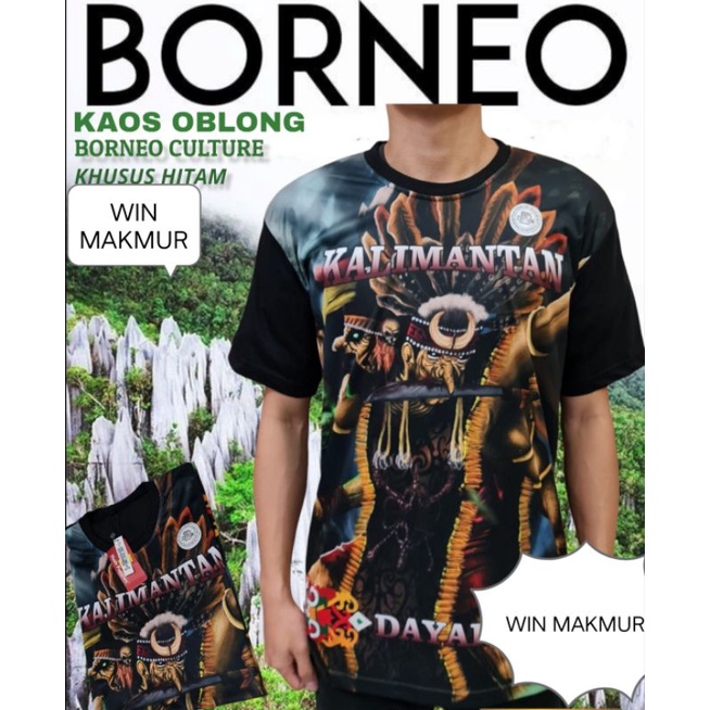 Kaos kalimantan / baju kalimantan / kaos borneo / kaos dayak / baju borneo / baju dayak