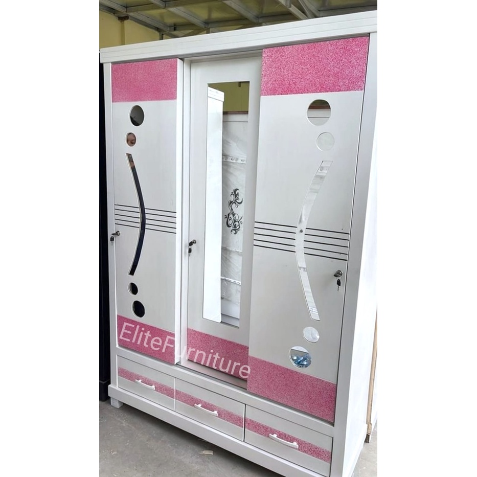 Lemari Pakaian 3Pintu Sliding / Lemari Baju 3Pintu Sliding , Lemari Baju Multriplek , Lemari Baju Ge