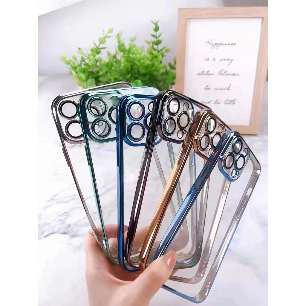 [ Oppo F9 / A1K / A3S / A5S / A7 / A12 / A15 / A16 ] Transparent Luxury Electroplating Clear Soft TP