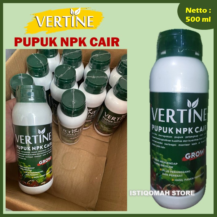 PROMO COD VERTINE GROW 500ML (VERTI GROW) Pupuk NPK Cair Pelebat Buah Oyong - Pupuk untuk Mempercepat Pertumbuhan Akar Bunga Daun dan Buah serta Menambah Daya Tahan Tanaman Terhadap Gangguan Hama dan Penyakit pada Tanaman Oyong