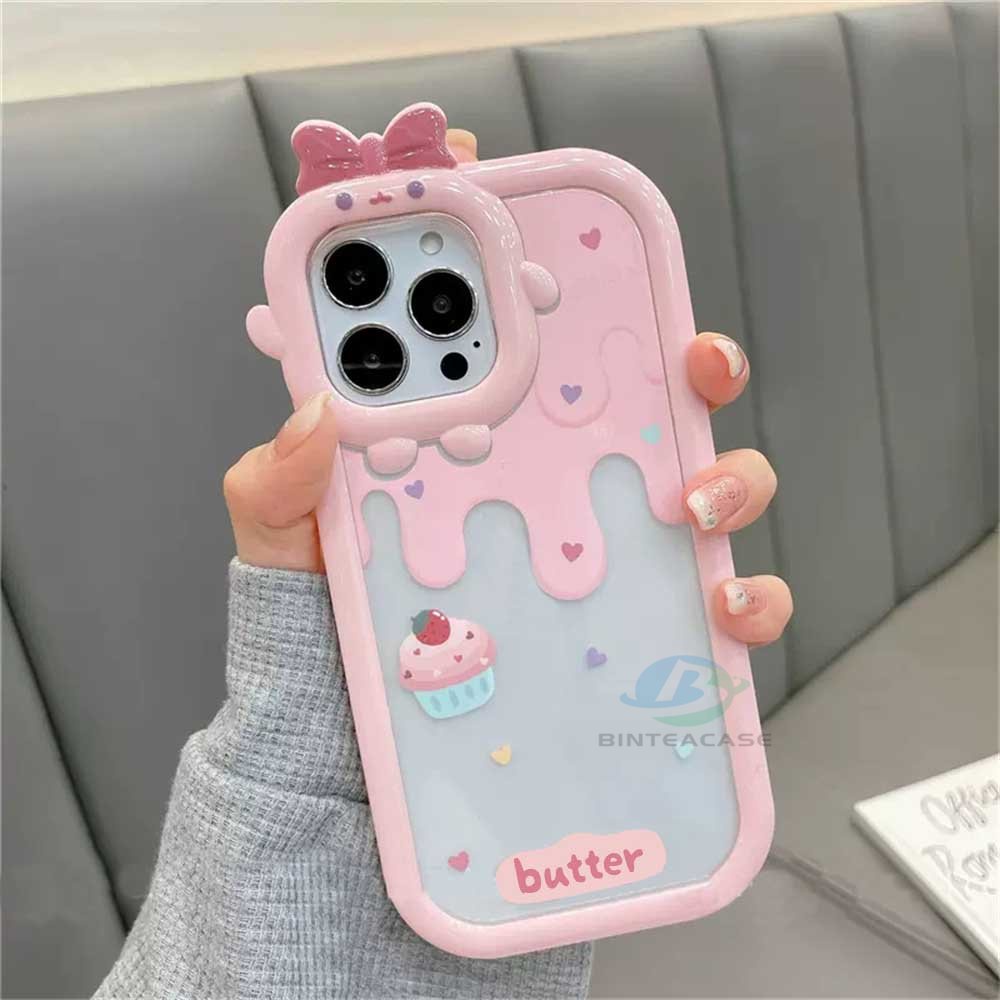 Realme 10 C55 C30 C31 C33 C35 C21Y C25Y RealmeC11 C25 C17 C15 C12 C3 C2 7i 5 5i 6i Ice Cream Donat Little Monster Lensa Frame Phone Case Binteacase