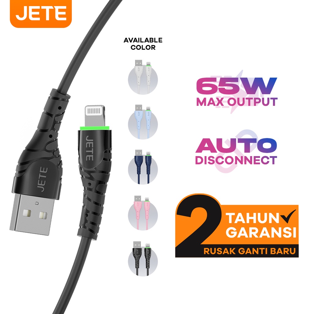 JETE Tiny 5 Kabel Data USB Lightning 20Watt PD - Garansi Resmi 2 Tahun