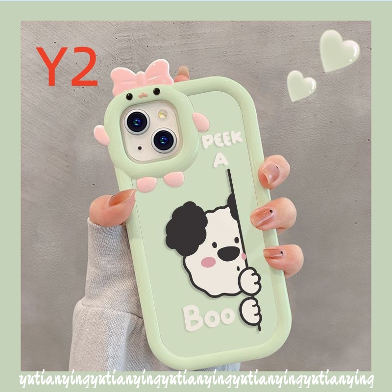 Soft Case Tpu Motif Kartun Beruang Anjing 3D Untuk iPhone 11 13 12 14 Pro Max 7 Plus X XR XS Max 8 7 6s 6 14 Plus SE 2020