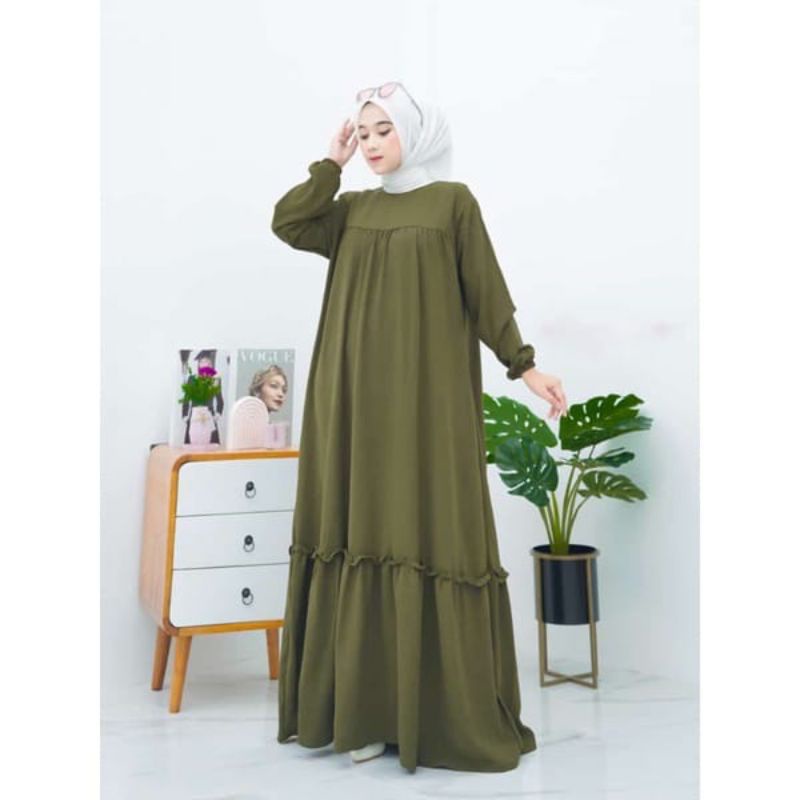 DRESS MAXI AUDRY /GAMIS REMAJA PEREMPUAN/gamis homey/crinkle /dress festa remaja/gamis wanita terbaru/terlaris