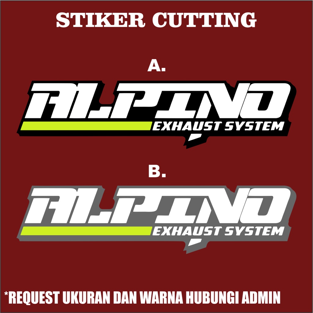 STIKER STICKER CUTTING ALPINO EXHAUST SYSTEM