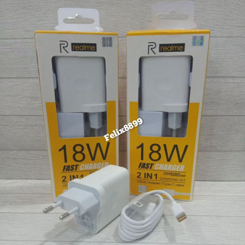 Charger Realme Narzo 30A 5G Original 100% 18W 18 Watt USB Type C Fast Charging - Realme Charger Casan Type C/ Charger Casan Realme C35 C25 25S C17 Realme 6i 7i 8i Realme 8 5G Realme Narzo 30A 50A Prime Realme Narzo 10 20 Narzo 30 5G Ori