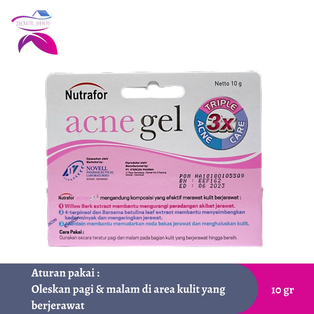 Nutrafor Acne Gel / Gel Jerawat / Hilangkan Jerawat &amp; Menyamarkan Bekas Jerawat