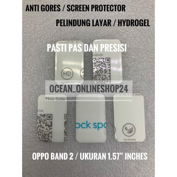 Anti Gores / Screen Protector / Anti Gores Hydrogel OPPO Band 2 1.57"
