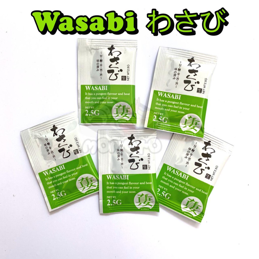 Wasabi Sachet Pasta Halal 2,5 gram TERMURAH original sushi snack wasabi saset