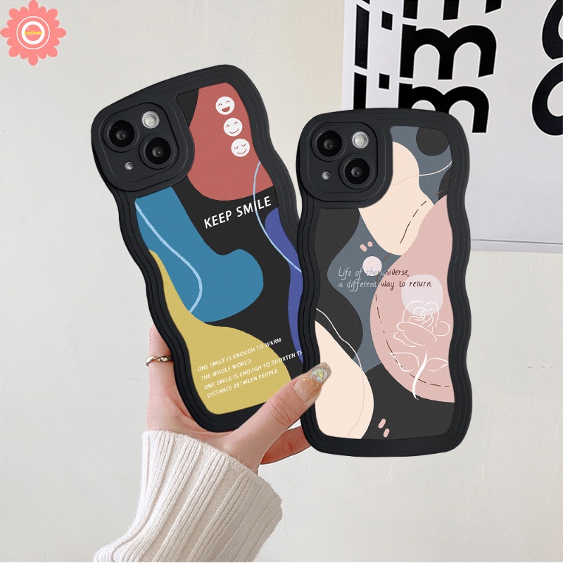 Ins Abstrak Art Moranti Casing Samsung A14 A04s A04 A12 A50s A50 A13 A32 A04E A53 A22 A23 A52 A03s A52s A33 A02s A21s A30s A20 A51 A03 A31 A1 M32 Kontras Smiley Bunga Case