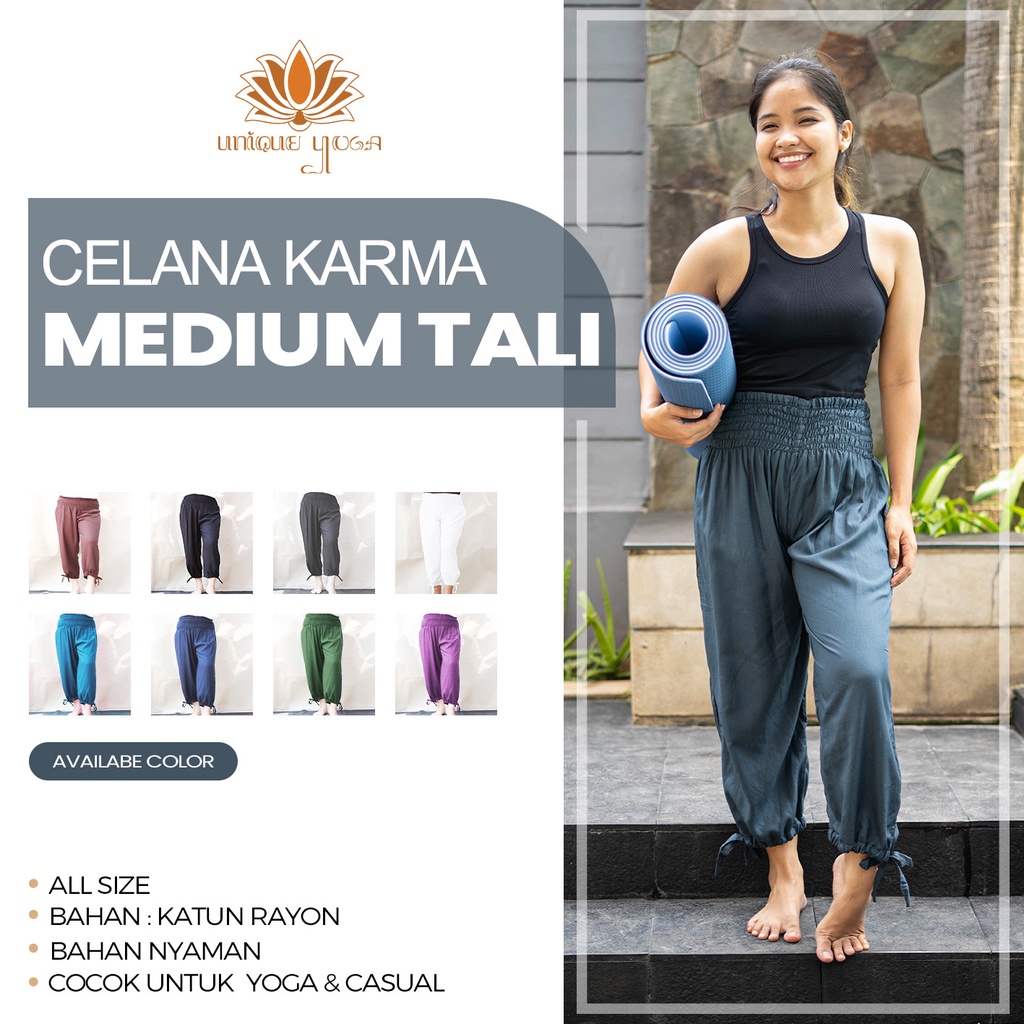 Harem Yoga Pants Medium Tali / Yoga Pant Karma Medium Tali / Celana Yoga Wanita / Celana Senam Wanit