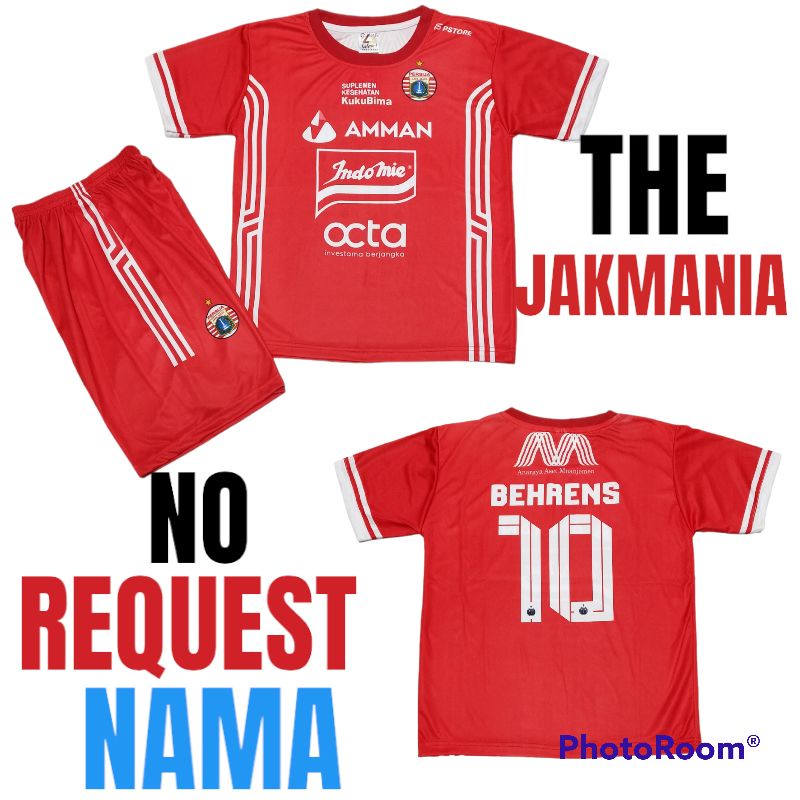 SETELAN BAJU BOLA ANAK PERSIJA UMUR 5-12THN/JERSEY BOLA PERSIJA