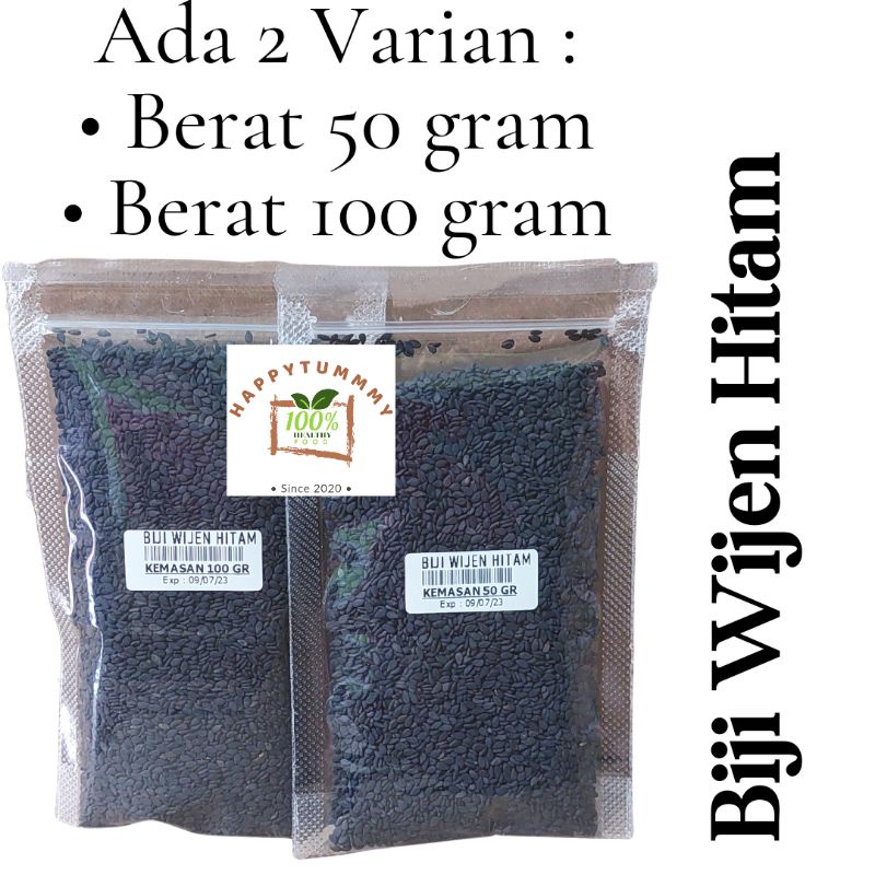 HPT - Biji Wijen HITAM 50gr 100gr MURAH/Black Sesame Seed KUALITAS PREMIUM HALAL