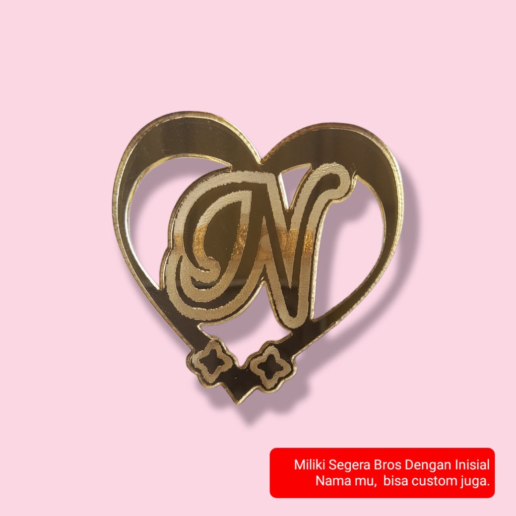 Bros Inisial Nama - Pin Custom Initialis Name