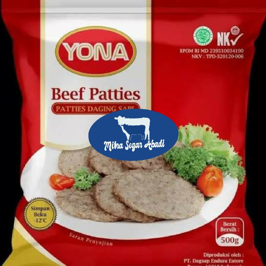 

Yona Beef Patties/Daging Burger Sapi 500gr