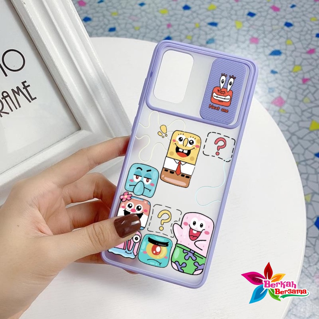 SS120 SOFTCASE SLIDE SPONGEBOB REALME C1 C2 5 5I C3 6 6 PRO 7 8 C11 C12 C25 NARZO 20 50A 50I 50A PRIME  C15  C17 7I C20 C11 2021 C21 C21Y C25Y BB7395