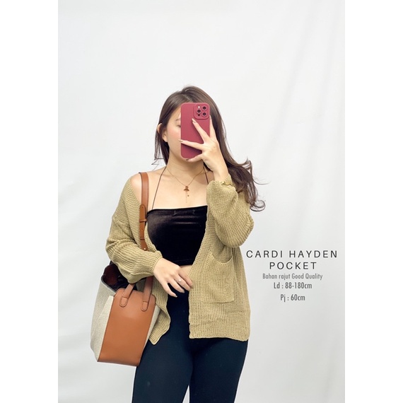 MDLV ~ BG CARDI HAYDEN POCKET // BAJU RAJUT // CARDIGAN RAJUT // FASHION WANITA