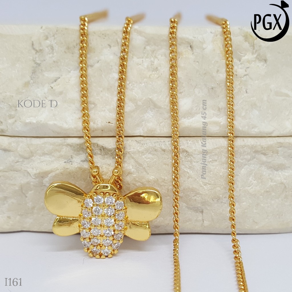 PGX Liontin Kalung Xuping Wanita Perhiasan Lapis Emas Aksesoris Fashion - I161