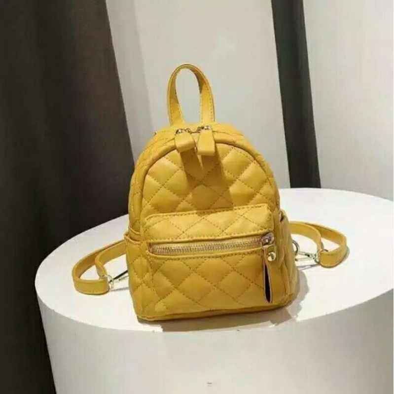 Tas Ransel Wanita | Tas Ransel Kulit Motif Pineapple | Murah Bisa COD