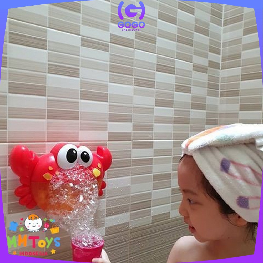 GOGO-M56 M57 Mainan Mandi Anak Bubble Crab Music Alat Pembuat Busa Mainan Gelembung Balon Sabun