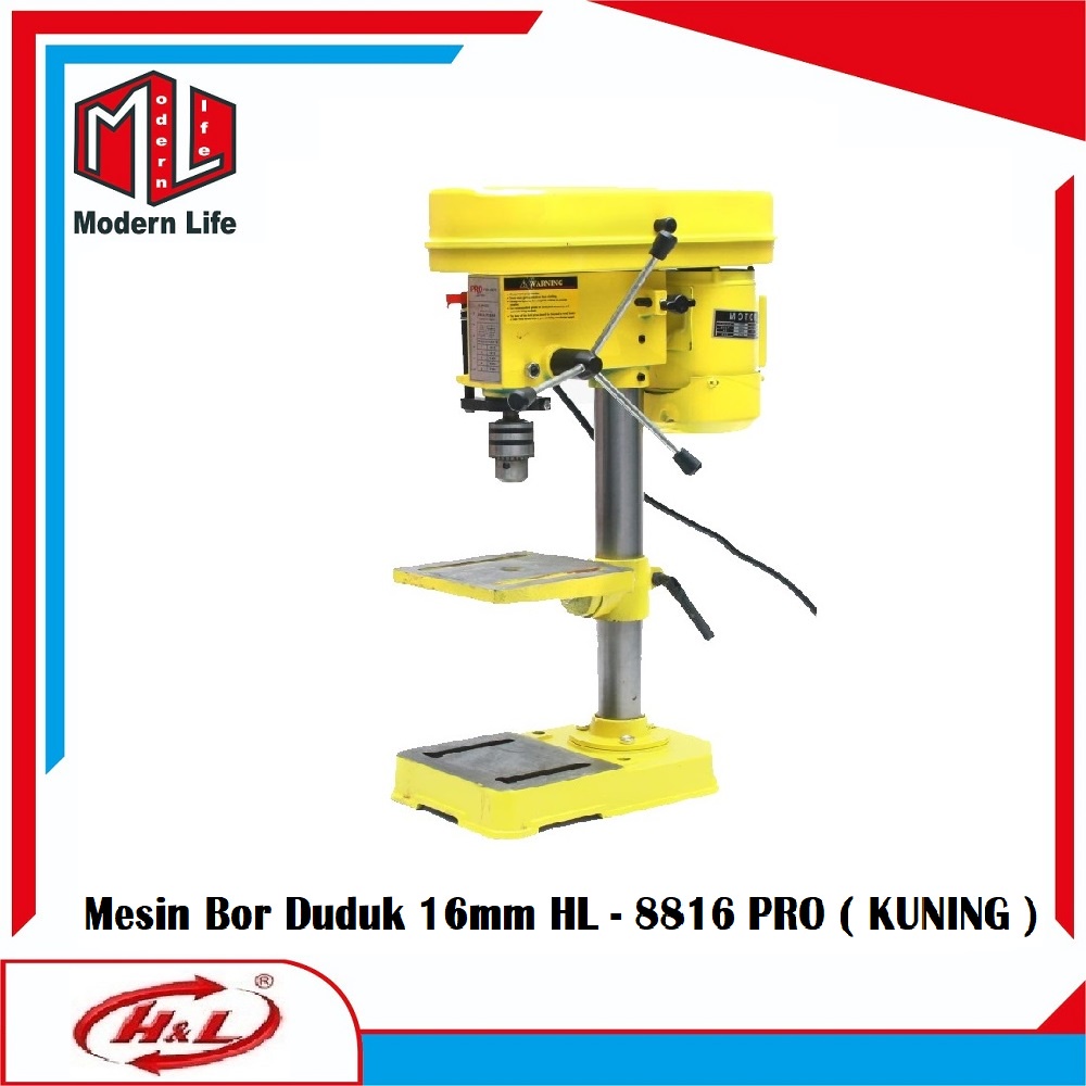 Mesin Bor Duduk HL 8816 Pro / Bench Drill 16 mm HNL / HL-8816 Pro