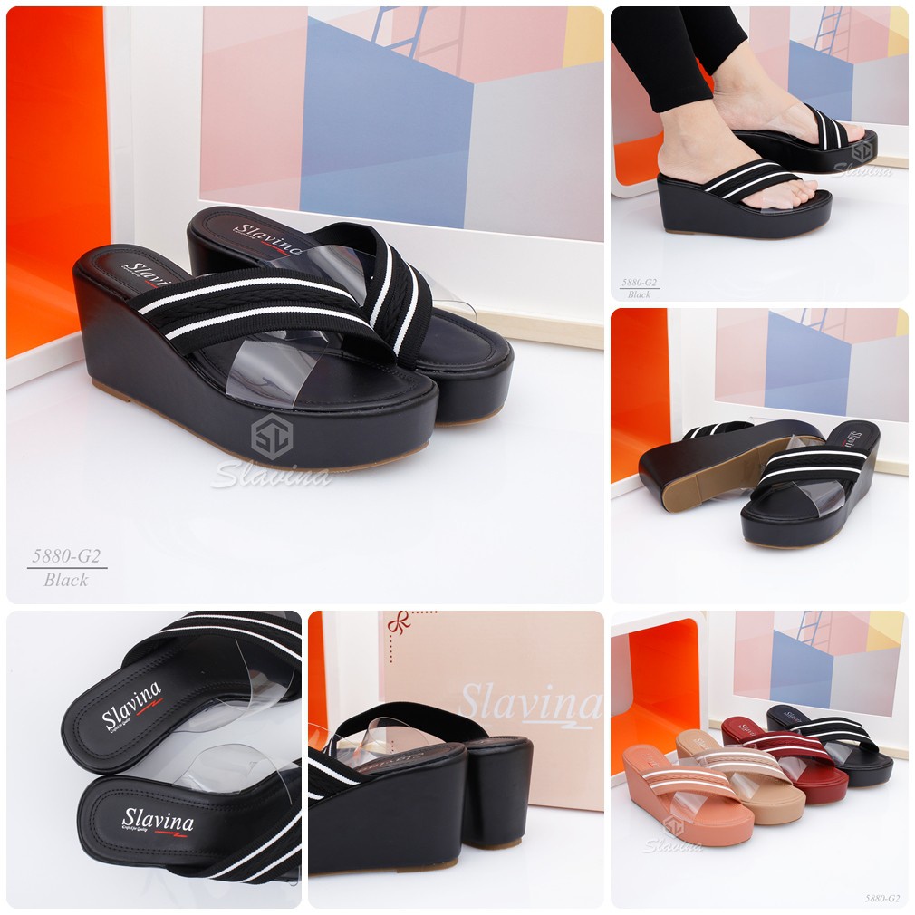 BIG SALE - Ivony Seivona - 5580-G2 Sandal Slavina Wedges Series