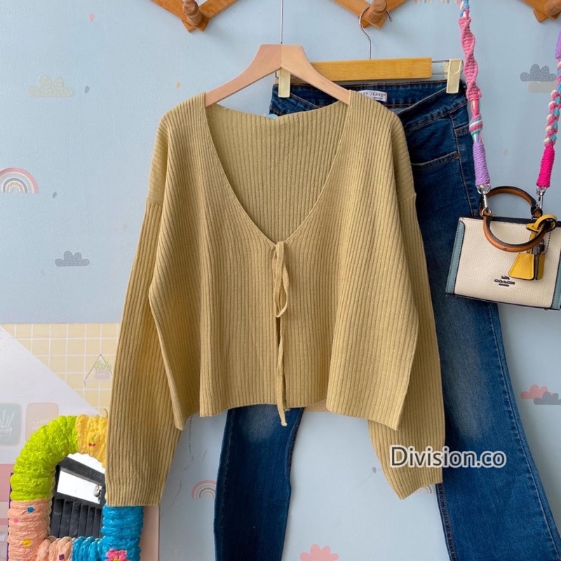 Merisa Cardigan Crop Rajut Wanita