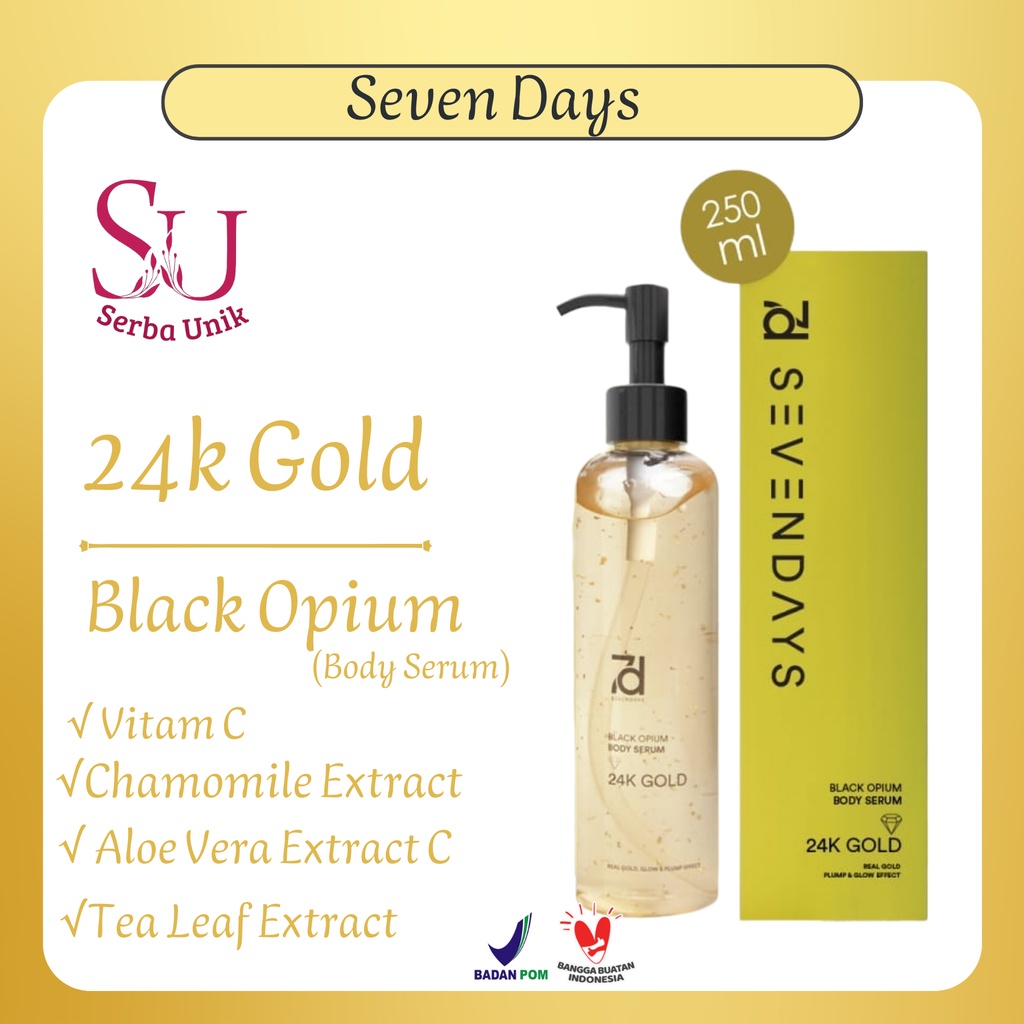 Seven Days 24K Gold Black Opium Body Serum 250ml