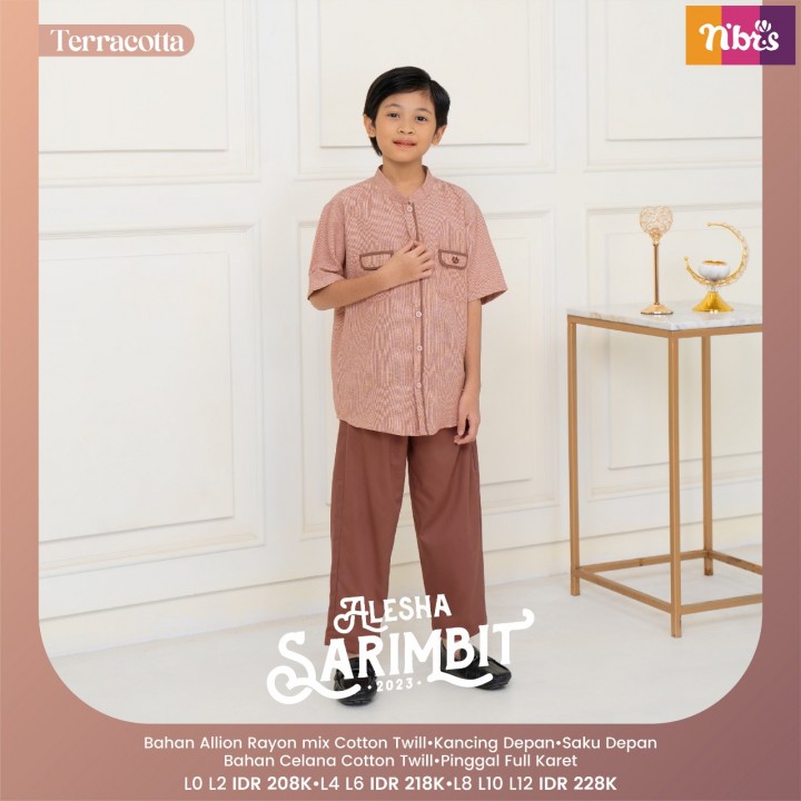 SARIMBIT Keluarga NIBRAS ALESHA Terbaru 2023 / TERRACOTTA / Fashion Muslim Sarimbit Keluarga