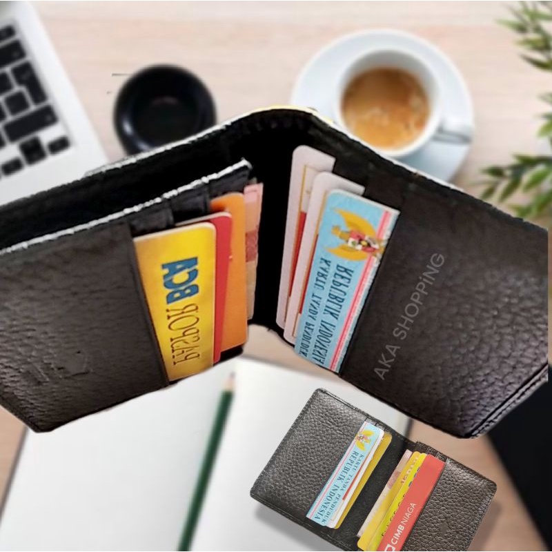 Dompet Kartu CardHolder Kulit Sapi Asli 100%