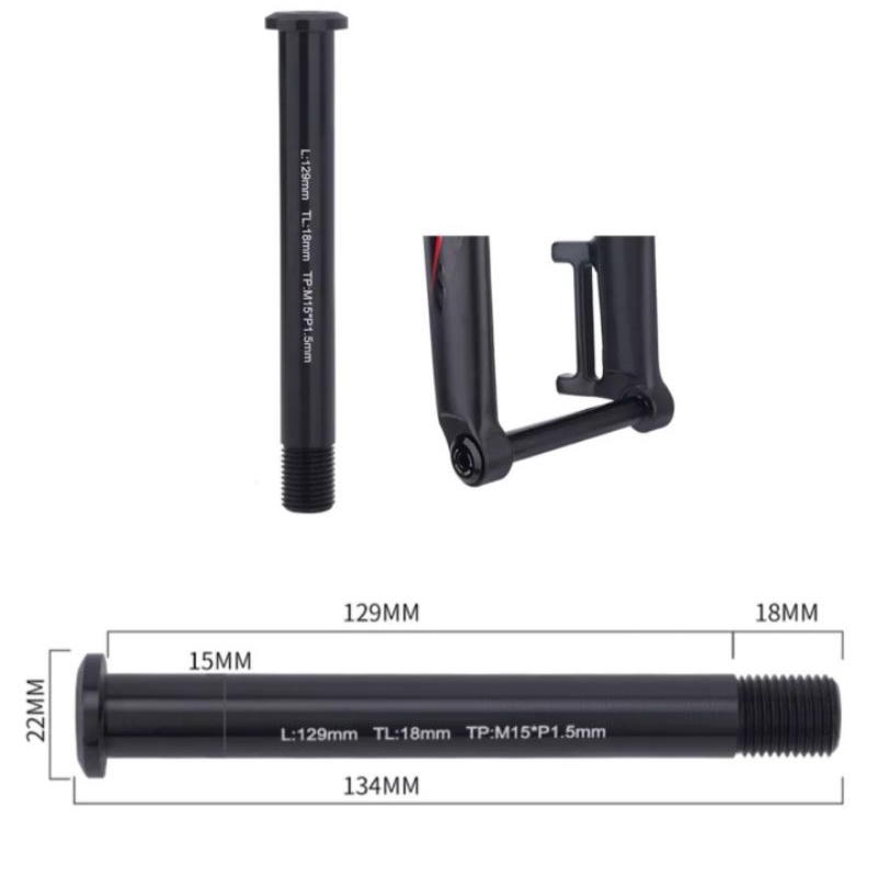 AS TA Fork 15x100mm AS Thru Axle Fork Sepeda