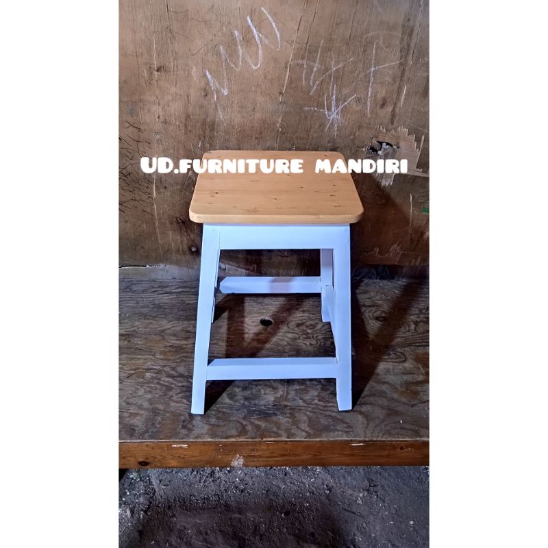 bangku cafe bangku makan bangku untuk santai jenis kayu jati Belanda serbaguna panjang .29× lebar 29