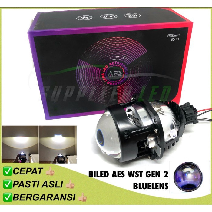 Lampu biled aes wst 2,5 inch bluelens gen 2 projector aes biled