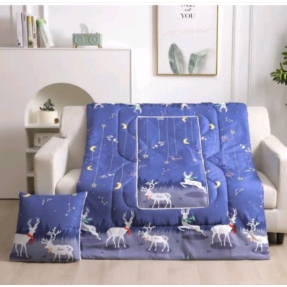 BALMUT Bantal Selimut Kepala Tidur Travel Dewasa Anak Bisa Lipat Bantal Tidur