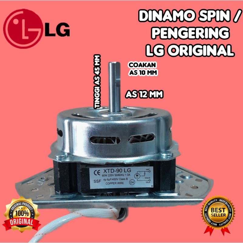 Dinamo Spin LG/Dinamo pengering Mesin cuci LG 2 Tabung Original AS 12