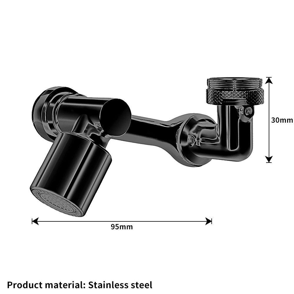 Keran Filter Splash Nanas Putar Dapur Kamar Mandi Hitam Sprayer Head Extender