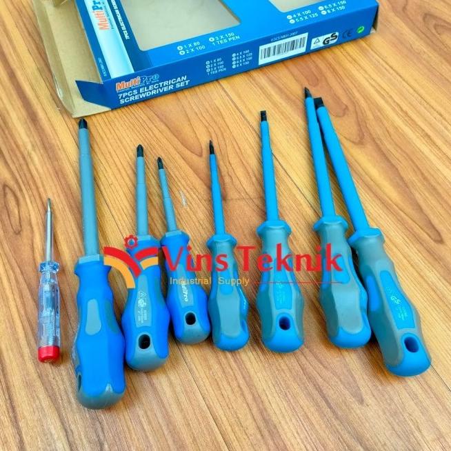 OBENG LISTRIK SET HEAVY DUTY MULTIPRO 7PCS ELECTRICAN SCREWDRIVER SET