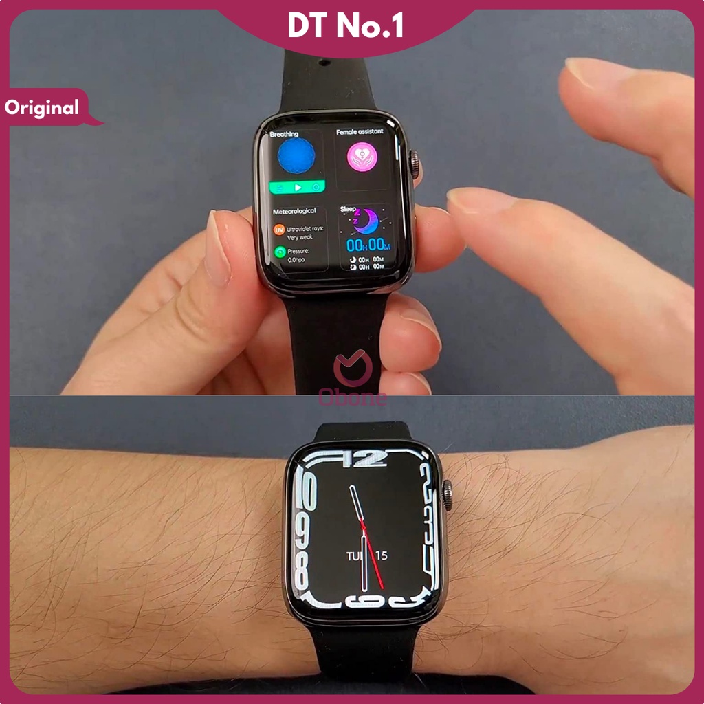 DT No 1 Smartwatch Seri 7 NFC GPS Pelacak Jamtangan untuk Pria Wanita DT 7 Max Smartwatch Bluetooth call Kalculator