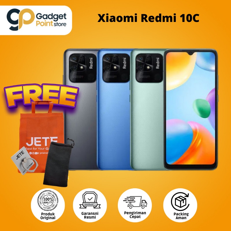 Xiaomi Redmi 10C 4/64GB | 4/128GB Big Battery 500mAh Snapdragon 680 - garansi Resmi TAM