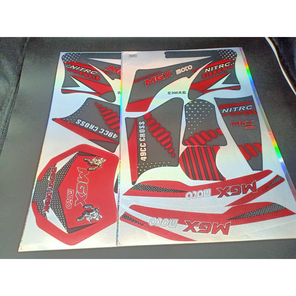 Stiker Mini Trail - Stiker MGX Mini Motor - Type D7-05 - 2 Tak 49c - Mesin Tarik